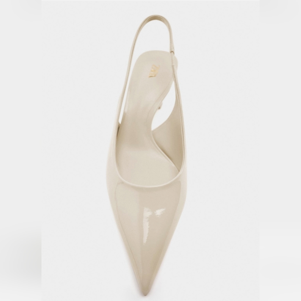 Zara PATENT EFFECT HEELED SHOES bloggers favorite - Picture 4 of 6